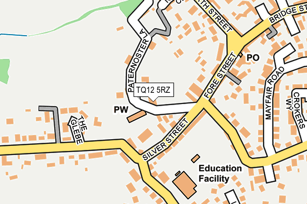 TQ12 5RZ map - OS OpenMap – Local (Ordnance Survey)