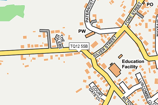TQ12 5SB map - OS OpenMap – Local (Ordnance Survey)