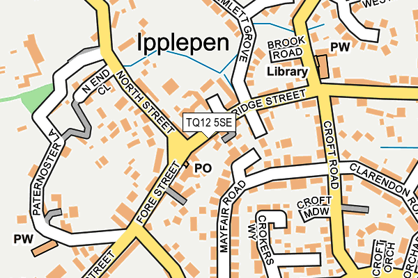 TQ12 5SE map - OS OpenMap – Local (Ordnance Survey)