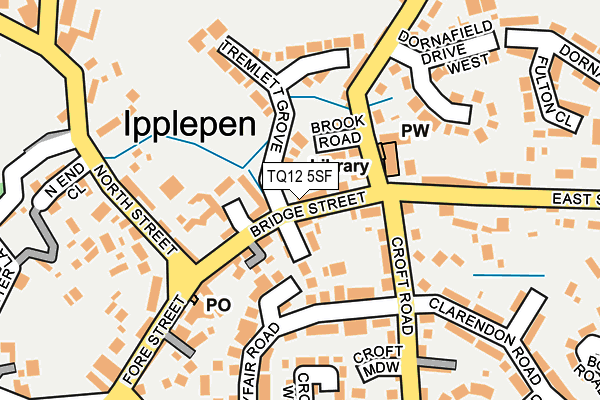 TQ12 5SF map - OS OpenMap – Local (Ordnance Survey)