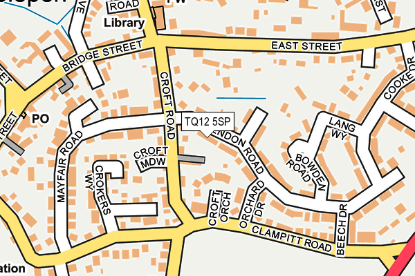 TQ12 5SP map - OS OpenMap – Local (Ordnance Survey)