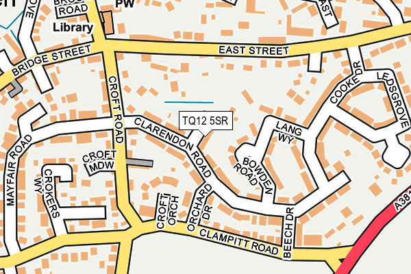 TQ12 5SR map - OS OpenMap – Local (Ordnance Survey)