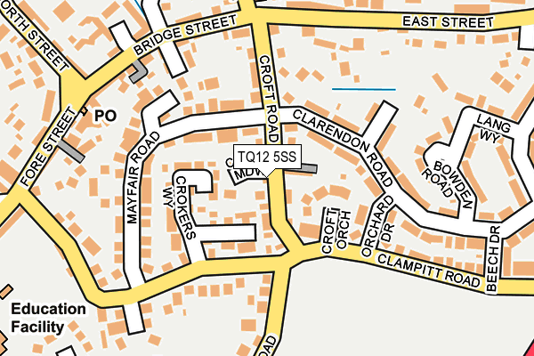 TQ12 5SS map - OS OpenMap – Local (Ordnance Survey)