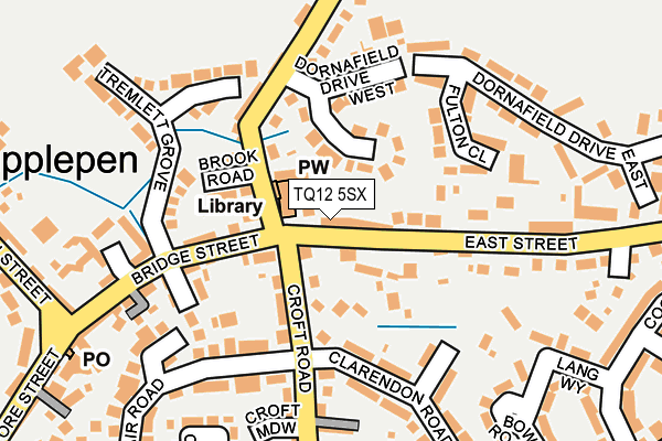TQ12 5SX map - OS OpenMap – Local (Ordnance Survey)