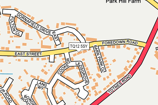 TQ12 5SY map - OS OpenMap – Local (Ordnance Survey)