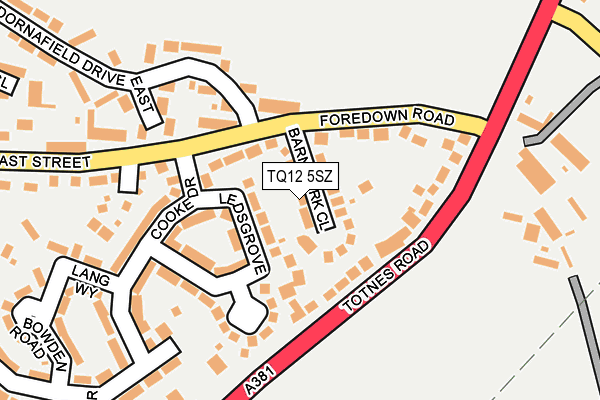 TQ12 5SZ map - OS OpenMap – Local (Ordnance Survey)