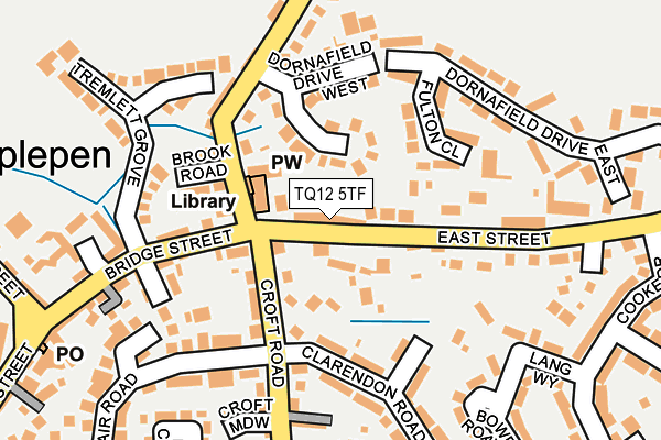 TQ12 5TF map - OS OpenMap – Local (Ordnance Survey)