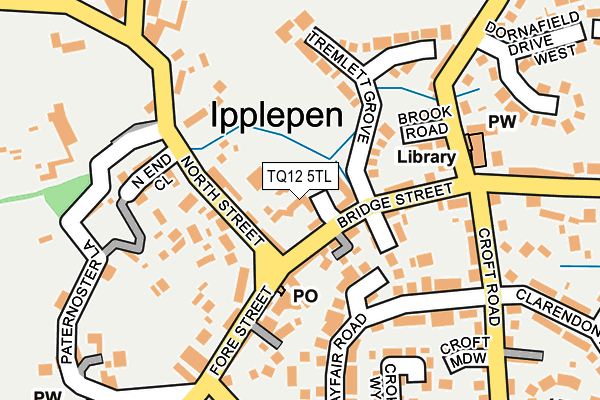 TQ12 5TL map - OS OpenMap – Local (Ordnance Survey)