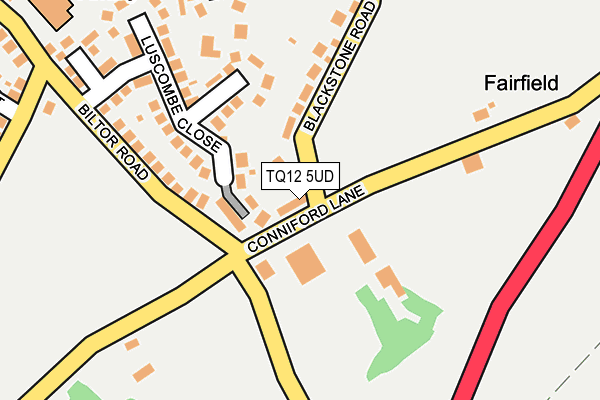 TQ12 5UD map - OS OpenMap – Local (Ordnance Survey)