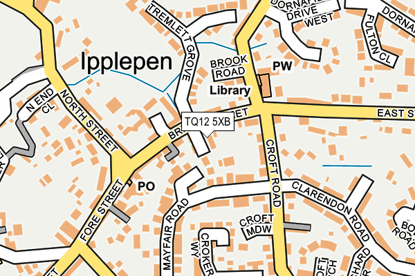 TQ12 5XB map - OS OpenMap – Local (Ordnance Survey)