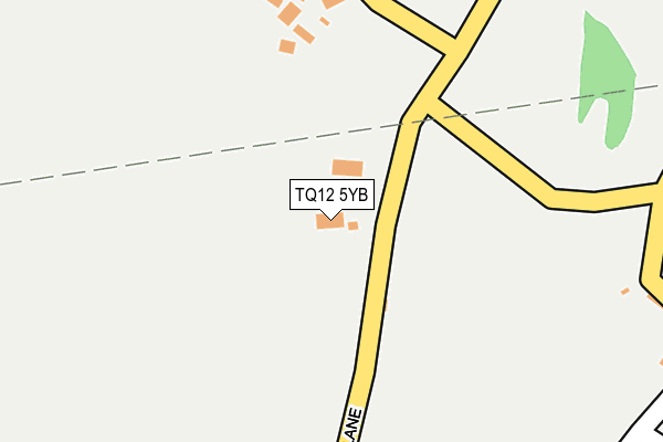 TQ12 5YB map - OS OpenMap – Local (Ordnance Survey)