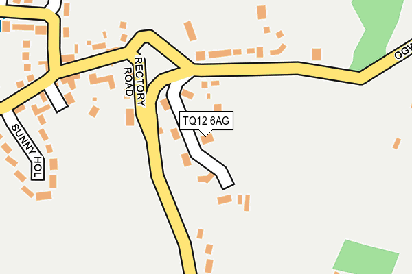 TQ12 6AG map - OS OpenMap – Local (Ordnance Survey)