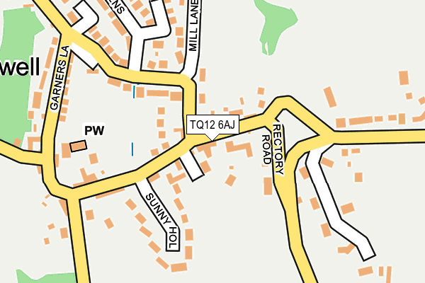 TQ12 6AJ map - OS OpenMap – Local (Ordnance Survey)