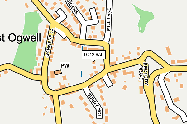 TQ12 6AL map - OS OpenMap – Local (Ordnance Survey)