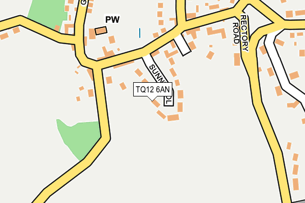 TQ12 6AN map - OS OpenMap – Local (Ordnance Survey)