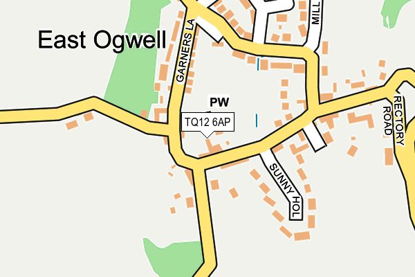 TQ12 6AP map - OS OpenMap – Local (Ordnance Survey)
