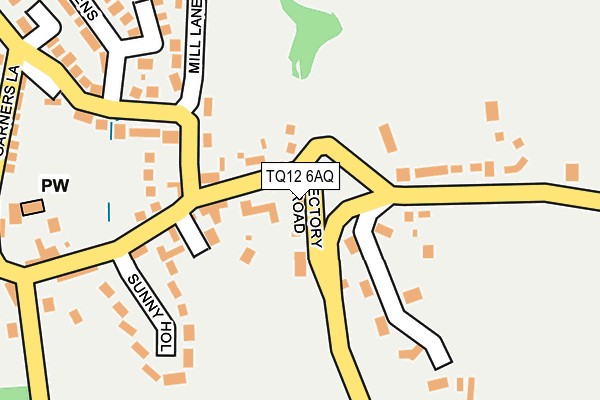 TQ12 6AQ map - OS OpenMap – Local (Ordnance Survey)