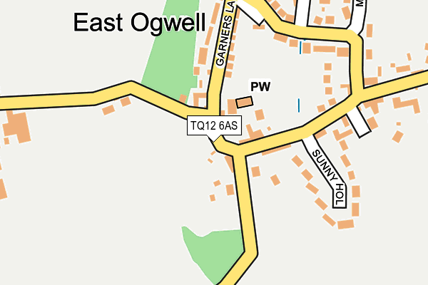 TQ12 6AS map - OS OpenMap – Local (Ordnance Survey)