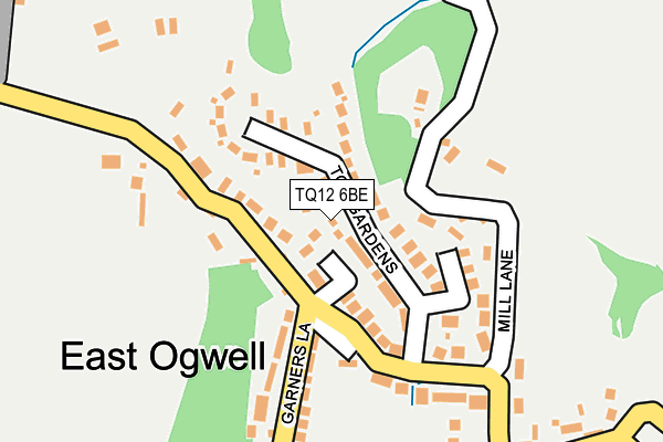 TQ12 6BE map - OS OpenMap – Local (Ordnance Survey)