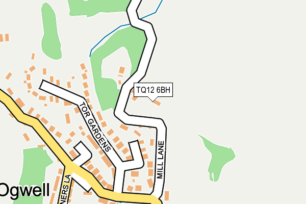 TQ12 6BH map - OS OpenMap – Local (Ordnance Survey)