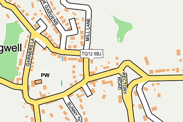 TQ12 6BJ map - OS OpenMap – Local (Ordnance Survey)