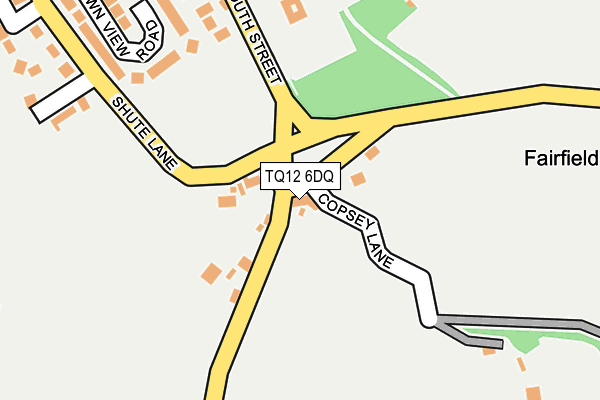TQ12 6DQ map - OS OpenMap – Local (Ordnance Survey)