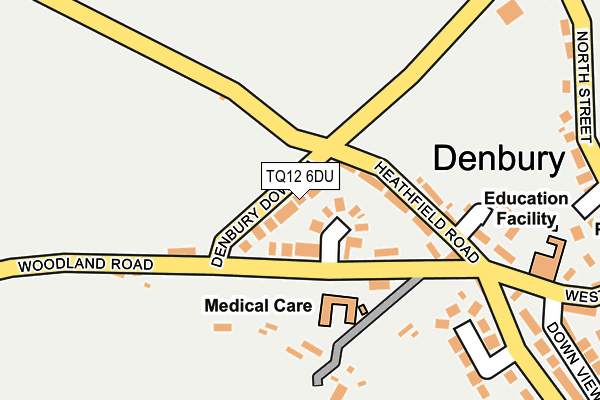 TQ12 6DU map - OS OpenMap – Local (Ordnance Survey)