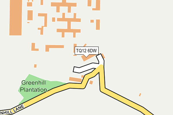 TQ12 6DW map - OS OpenMap – Local (Ordnance Survey)