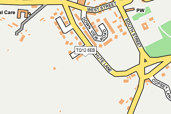 TQ12 6EB map - OS OpenMap – Local (Ordnance Survey)