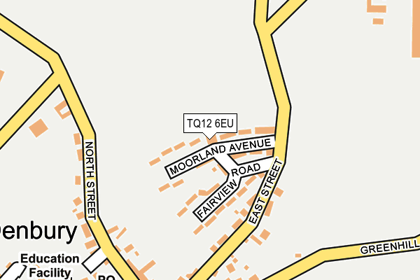 TQ12 6EU map - OS OpenMap – Local (Ordnance Survey)