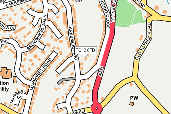 TQ12 6FD map - OS OpenMap – Local (Ordnance Survey)