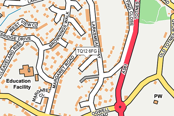 TQ12 6FG map - OS OpenMap – Local (Ordnance Survey)