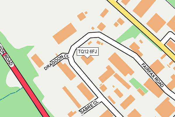 TQ12 6FJ map - OS OpenMap – Local (Ordnance Survey)