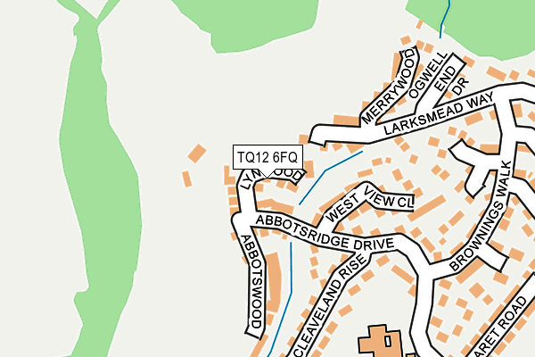 TQ12 6FQ map - OS OpenMap – Local (Ordnance Survey)