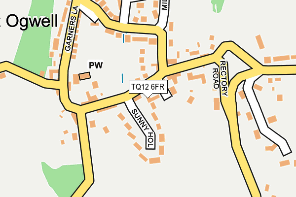 TQ12 6FR map - OS OpenMap – Local (Ordnance Survey)