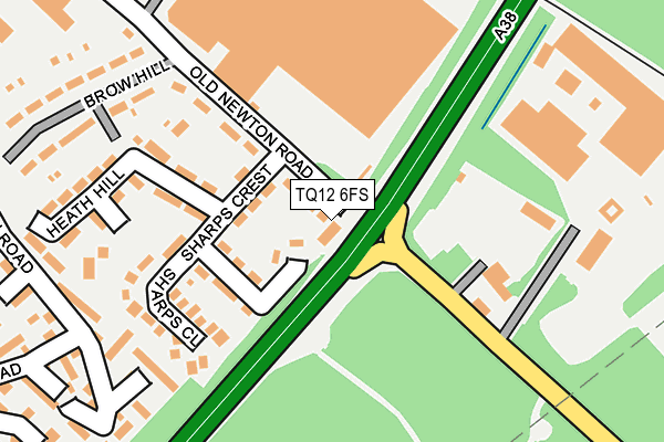 TQ12 6FS map - OS OpenMap – Local (Ordnance Survey)