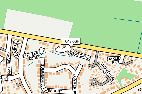 TQ12 6GH map - OS OpenMap – Local (Ordnance Survey)