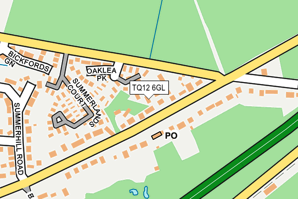 TQ12 6GL map - OS OpenMap – Local (Ordnance Survey)