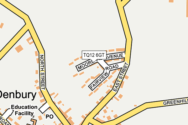 TQ12 6GT map - OS OpenMap – Local (Ordnance Survey)