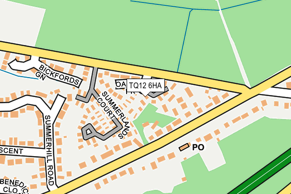 TQ12 6HA map - OS OpenMap – Local (Ordnance Survey)