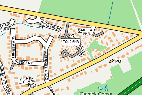 TQ12 6HB map - OS OpenMap – Local (Ordnance Survey)