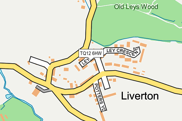 TQ12 6HW map - OS OpenMap – Local (Ordnance Survey)