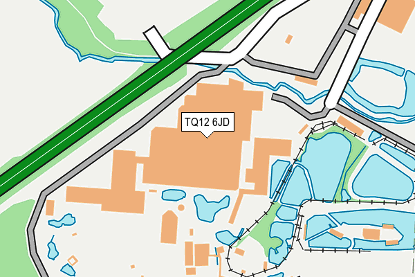 TQ12 6JD map - OS OpenMap – Local (Ordnance Survey)