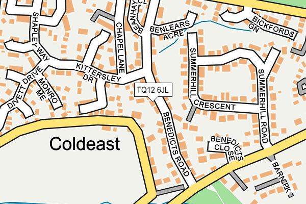 TQ12 6JL map - OS OpenMap – Local (Ordnance Survey)