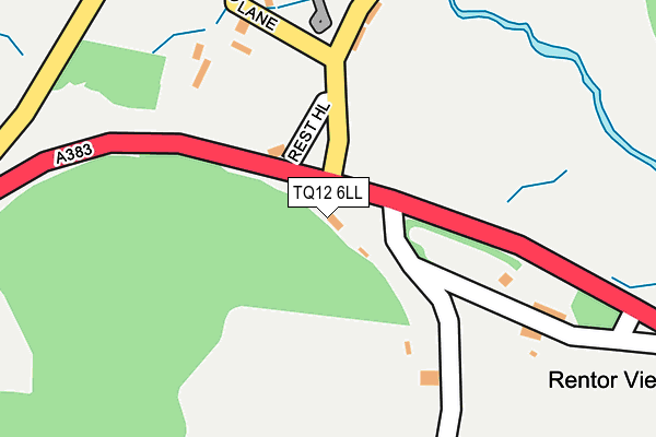 TQ12 6LL map - OS OpenMap – Local (Ordnance Survey)