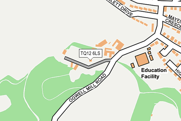 TQ12 6LS map - OS OpenMap – Local (Ordnance Survey)