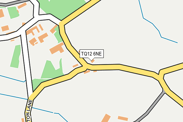 TQ12 6NE map - OS OpenMap – Local (Ordnance Survey)