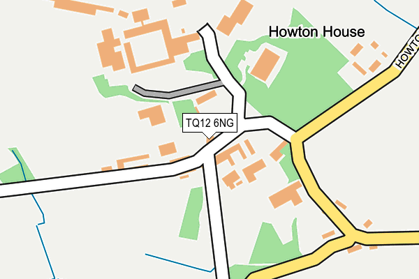 TQ12 6NG map - OS OpenMap – Local (Ordnance Survey)