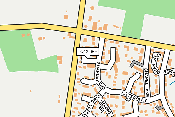 TQ12 6PH map - OS OpenMap – Local (Ordnance Survey)