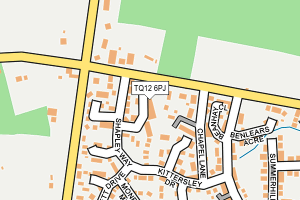 TQ12 6PJ map - OS OpenMap – Local (Ordnance Survey)